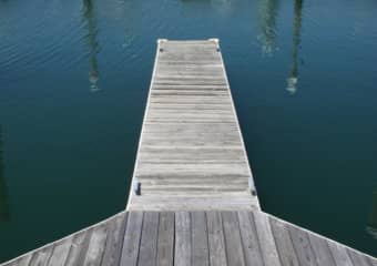 An added extension to existing dock giving more space above the water done by The Dock Docktor